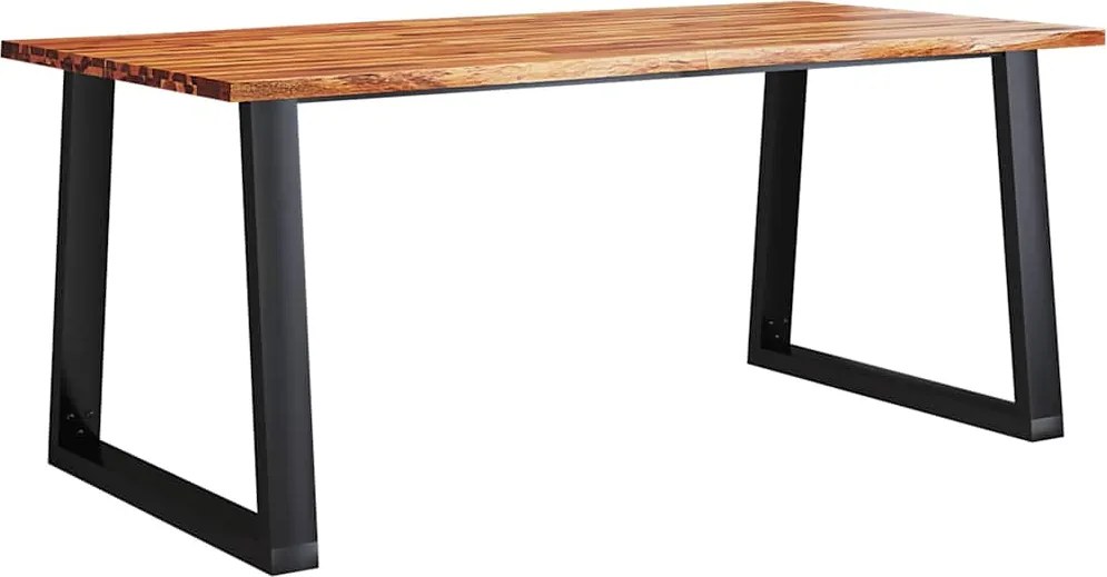 vidaXL tömör akácfa étkezőasztal természetes éllel 180 x 90 x 75 cm