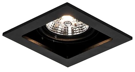 6 db állítható, fekete, négyzet alakú beépíthető spotlámpa szett - Artemis 70