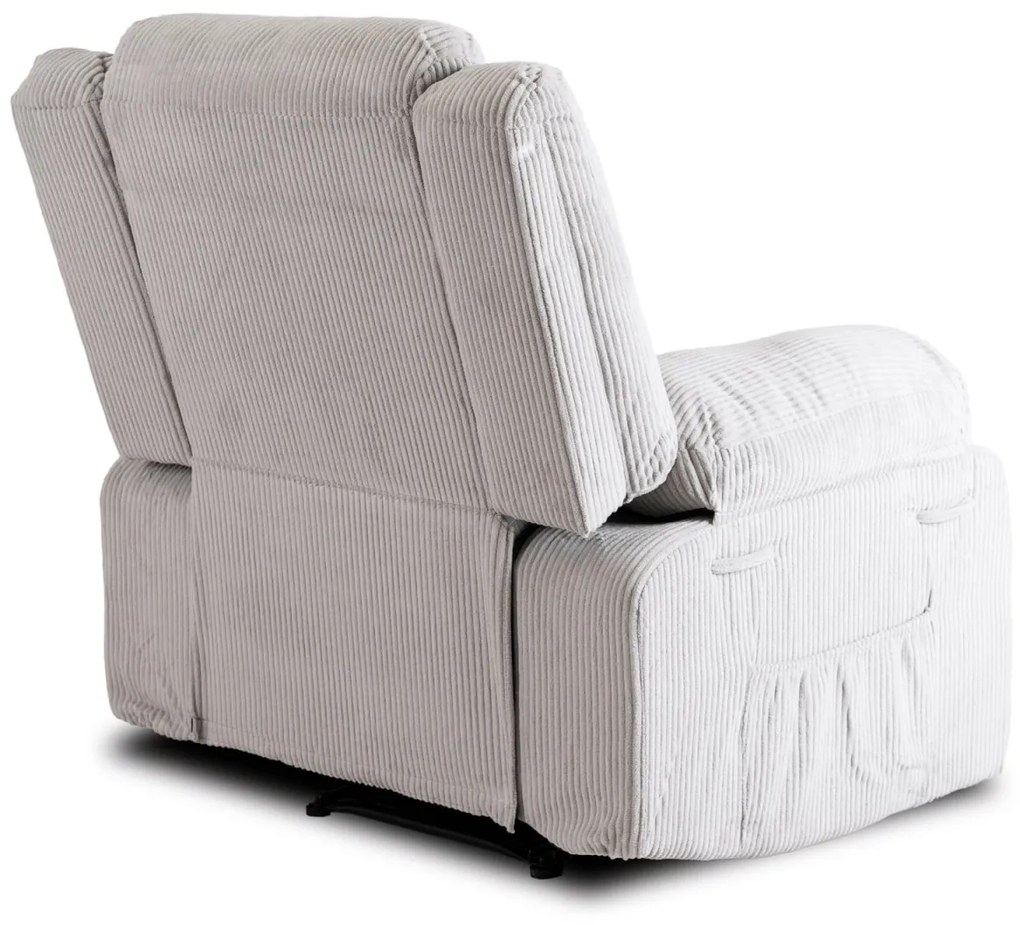 Modern Relaxfotel Szürke Kordbársony Kárpittal. ARTURO