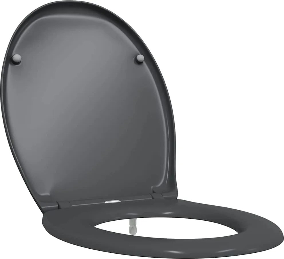 vidaXL WC ülőke Antracit 47 x 37 x 4 cm Duroplast
