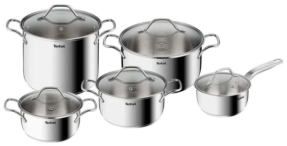 Rozsdamentes acél edény készlet 10 db-os Intuition – Tefal