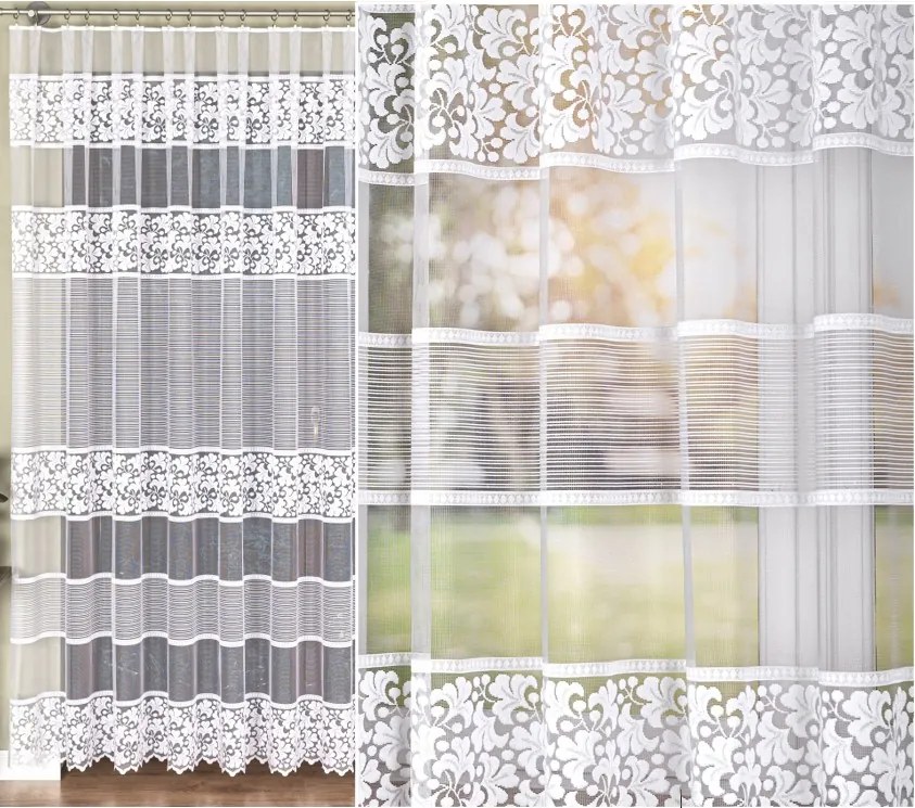 Minta 017563 méret 300x250cm jacquard függöny, egyenes (szegélyekkel)