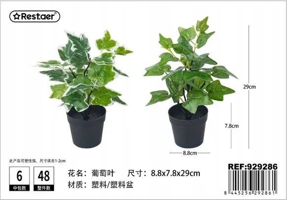 Mesterséges Szőlő Növény 29CM Virágtartó