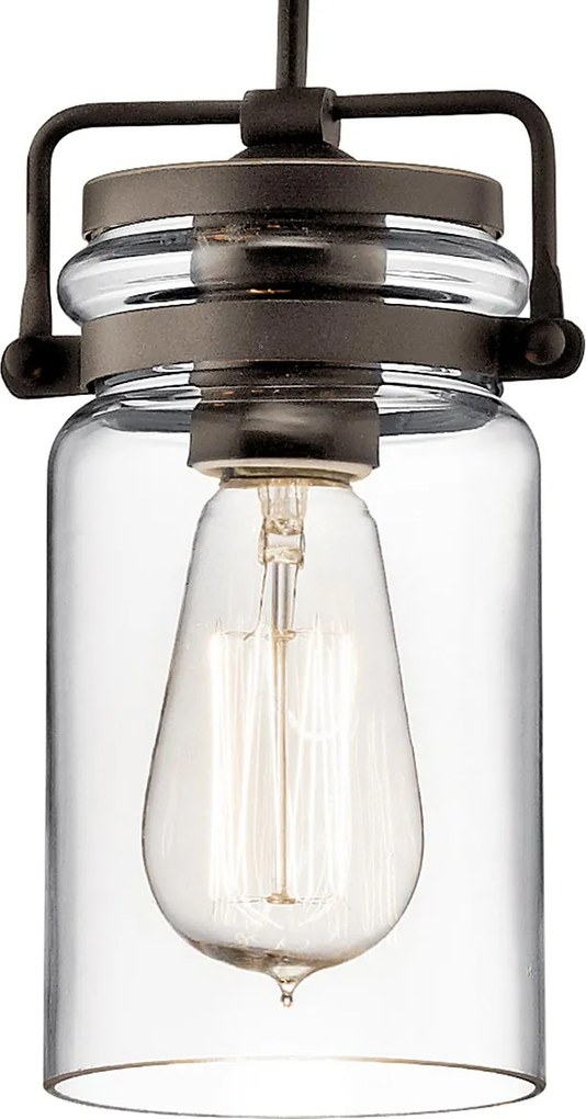 Kichler klasszikus modern vintage függeszték brinley barna átlátszó elskl-brinley-mp-oz