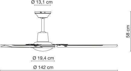 GLOBO 0310 FERRO Ventilátoros lámpa IP20