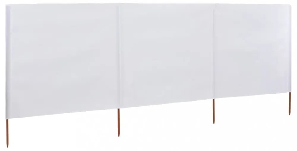 homokfehér szövet 3-paneles szélfogó 400 x 160 cm