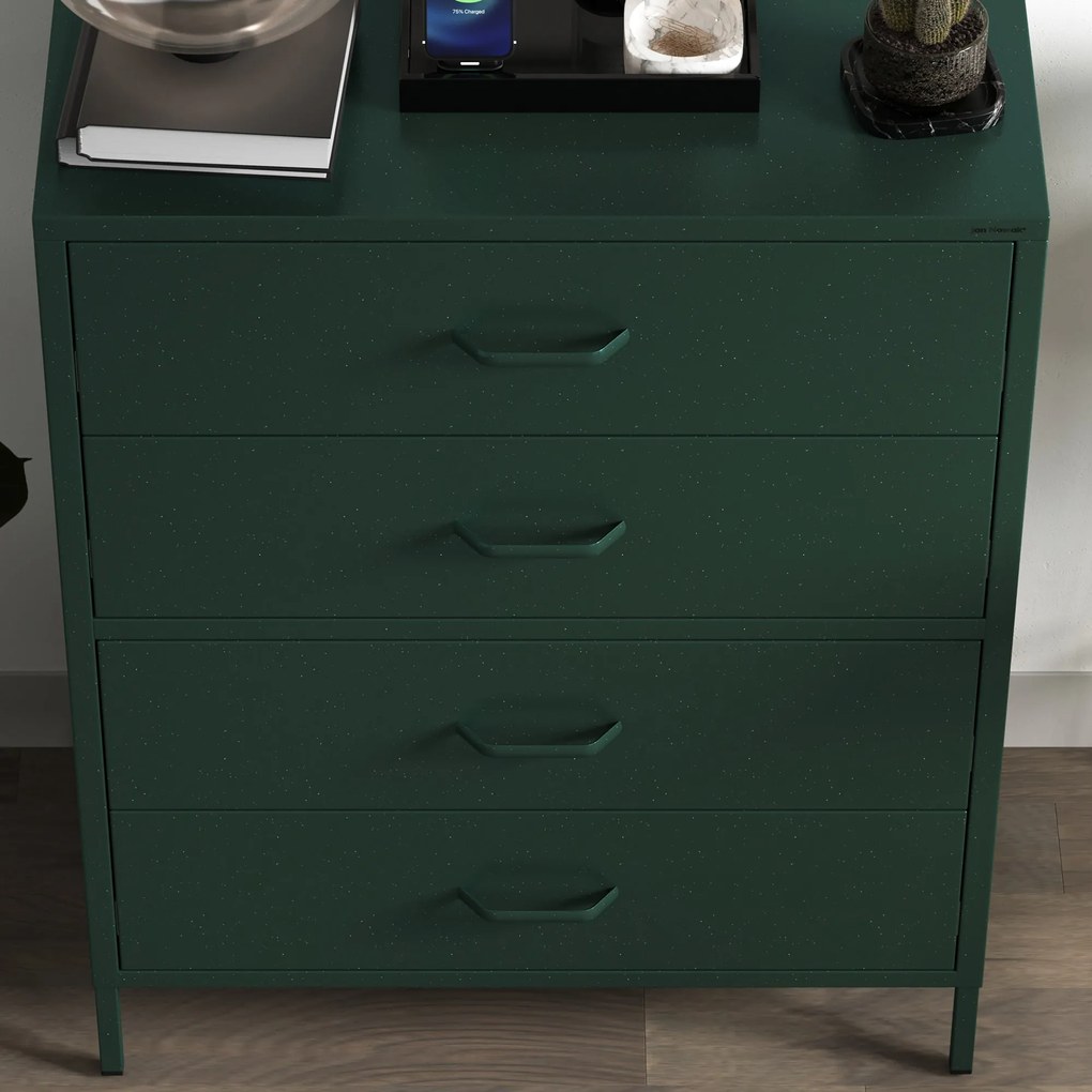 Komód CARLA, 800 x 1015 x 400 mm, Modern:  palack zöld