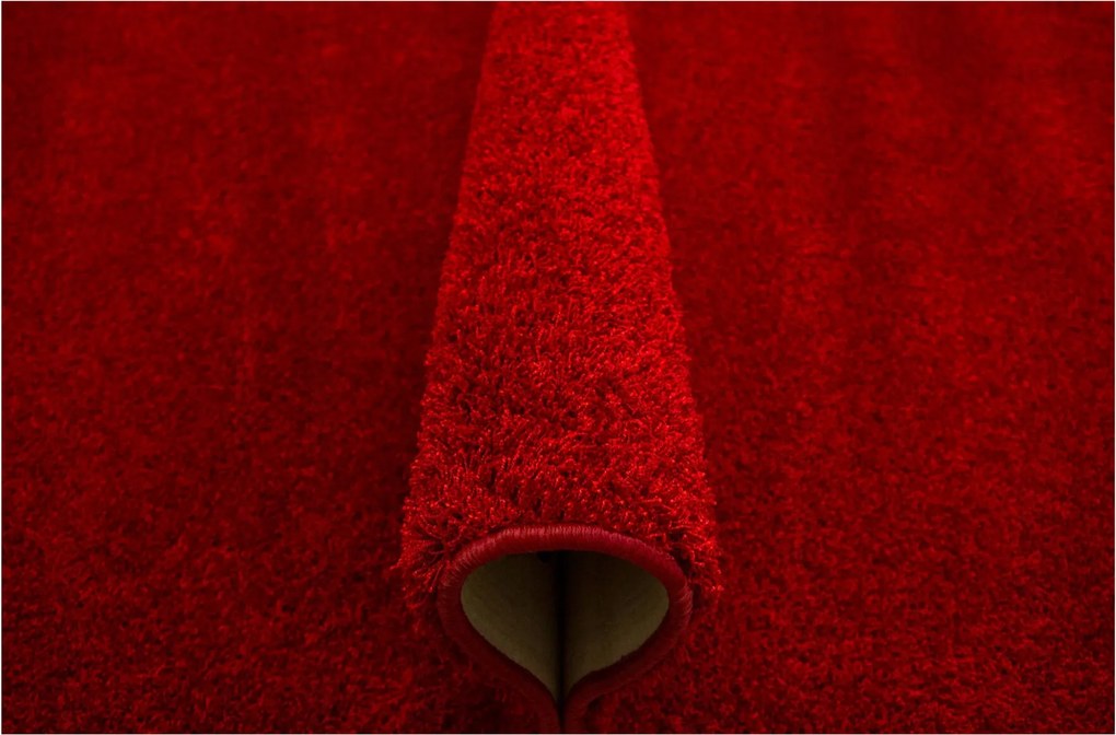 Piros Puha Szőnyeg Shaggy Nappaliba Lamborghini Filc 100x150 cm