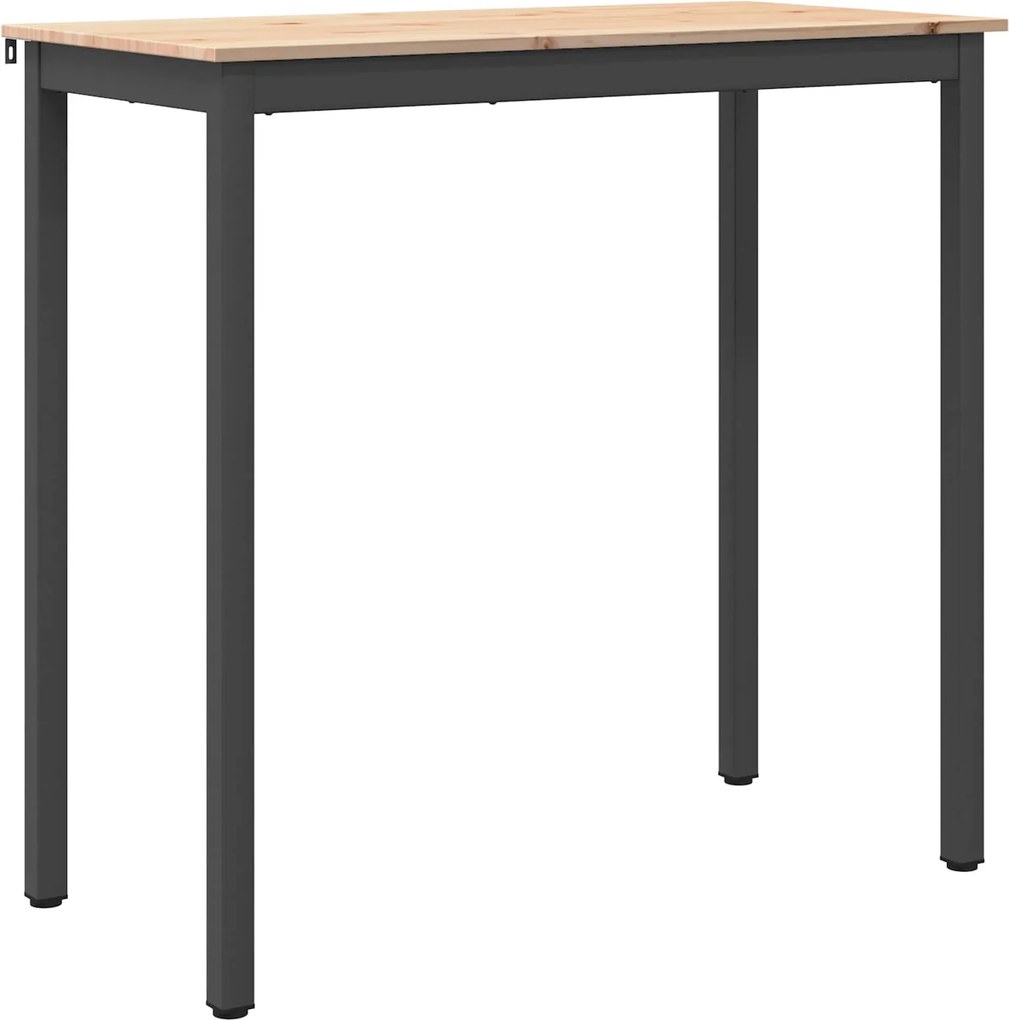 vidaXL Bárasztal Természetes 110 x 55 x 105 cm Tömör fenyőfa