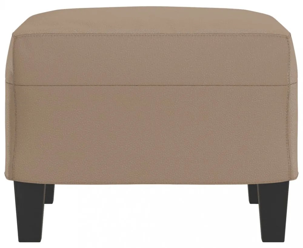 vidaXL kávészínű műbőr lábzsámoly 60 x 50 x 41 cm