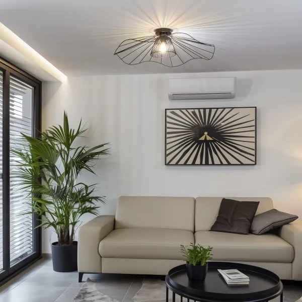 Brilagi - CERIA WIRE LED felületre szerelhető csillár 1xE27/40W/230V Ø 80 cm fekete