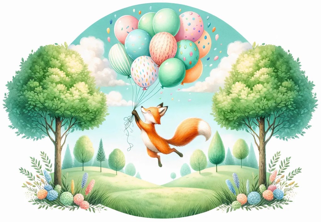 Fotótapéta - Boldog repülő róka (147x102 cm)