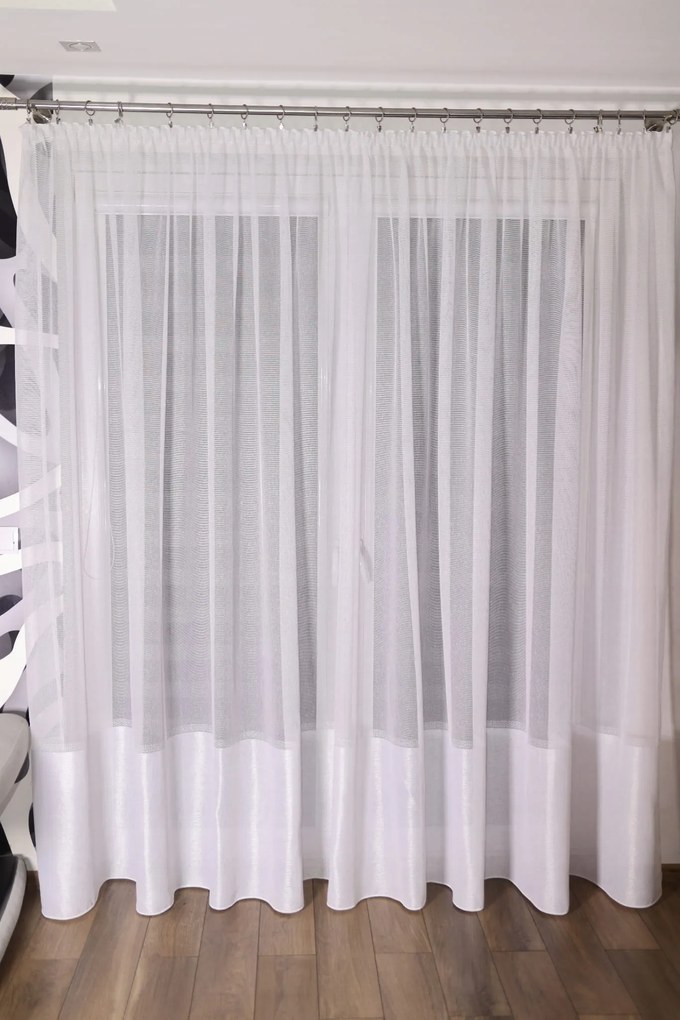 Függöny Kész Hímzés Hímzéssel Fehér Szalag Átvezetők Méretre