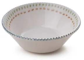 12 darabos, élénk színű porcelán étkészlet