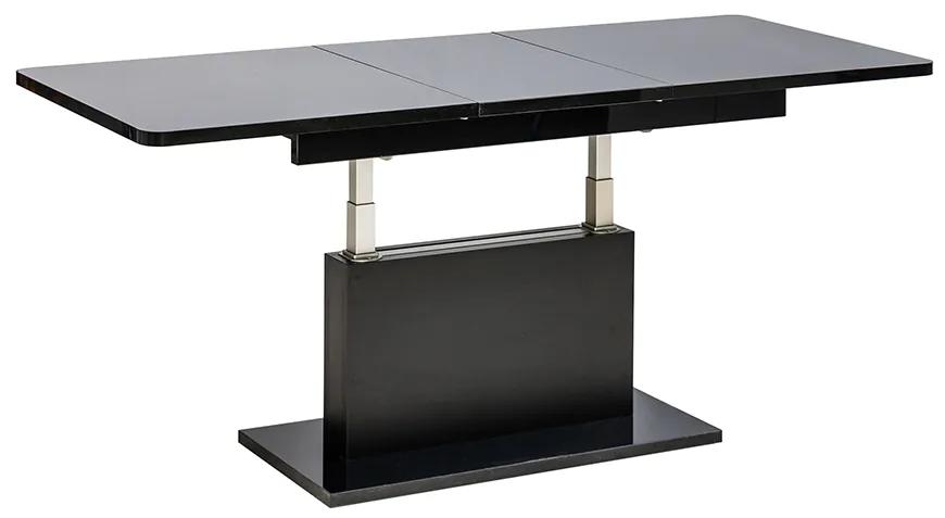 DL Bővíthető OPTI dohányzóasztal / étkezőasztal - fekete