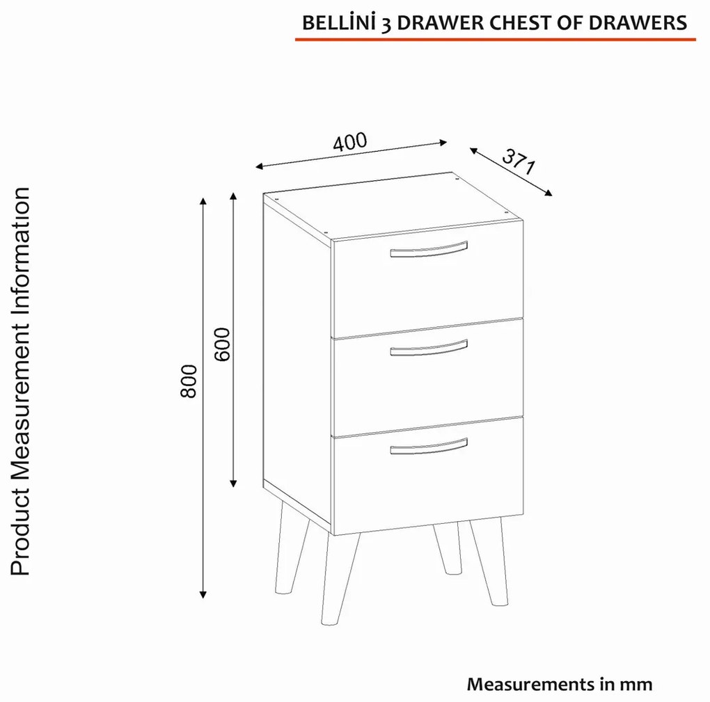 Bellini diófa éjjeliszekrény