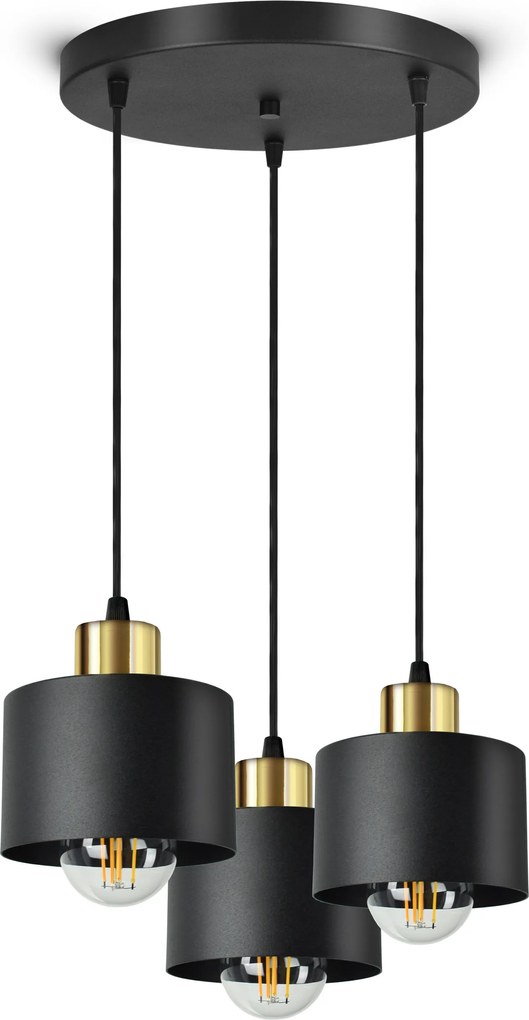 Mennyezeti lámpa Csillár Plafon Classic Spot EZ3 Led E27 Black Gold