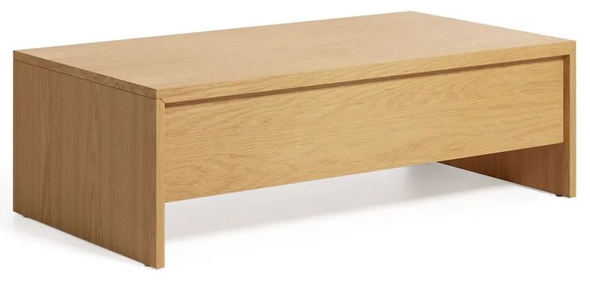 Natúr színű dohányzóasztal tölgyfa dekorral 60x110 cm Abilen – Kave Home