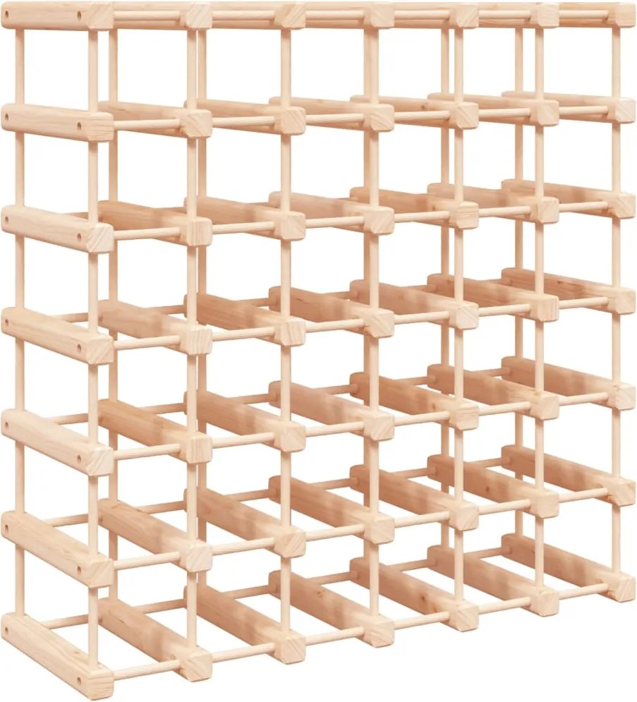 vidaXL tömör fenyőfa bortartó 42 palackhoz 68,5x23x68,5 cm