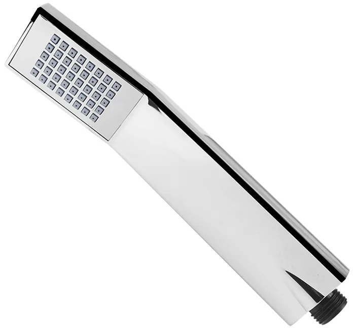 Mereo Mereo, termosztatikus fali kádcsaptelep tömlővel, kézi és tányéros négyzetzuhany vékony 200x200mm, MER-CB60101TSD
