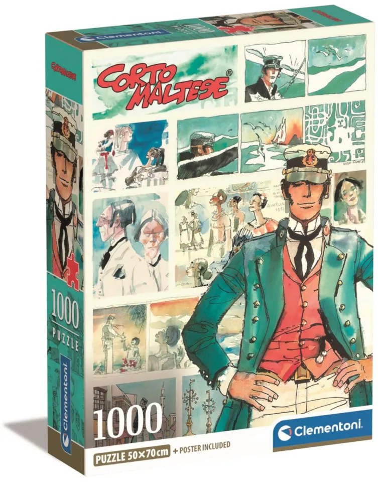 Corto Maltese Watercolors of Time 1000 db-os Compact puzzle Clementoni