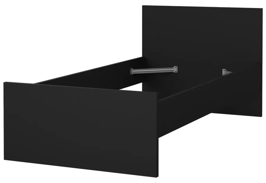 Fekete egyszemélyes ágy 90x190 cm Naia – Tvilum