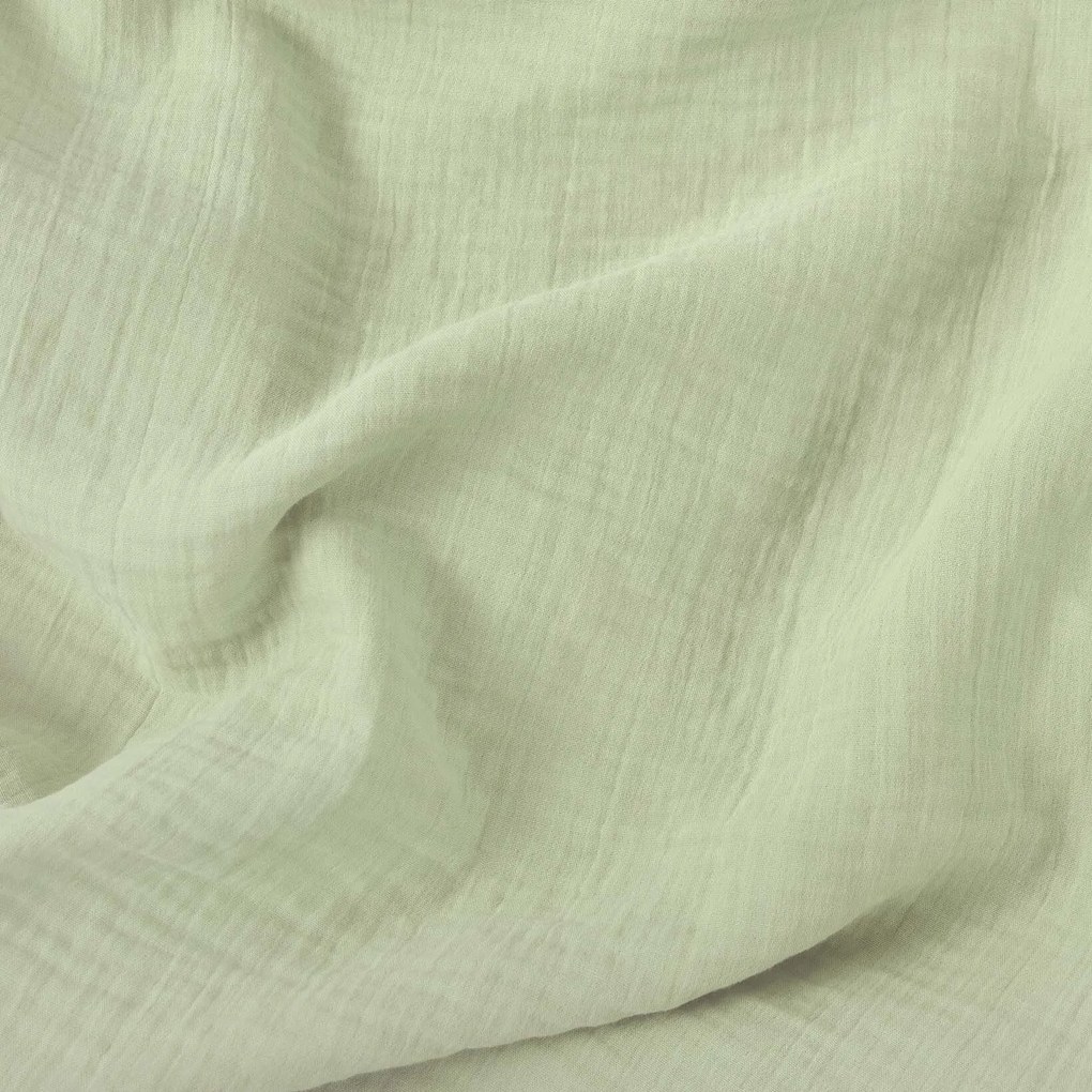 Goldea muszlin párnahuzat - világos zsályaszínű 40 x 40 cm