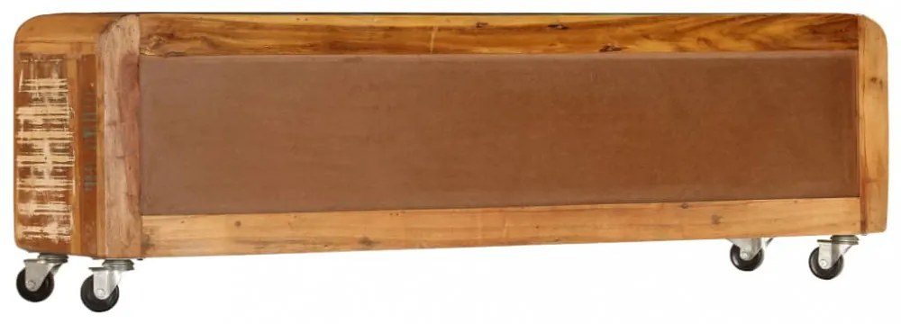 tömör újrahasznosított fa TV-szekrény 120 x 30 x 37 cm