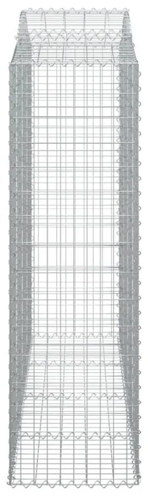 íves horganyzott vas gabion kosár 200x50x160/180 cm