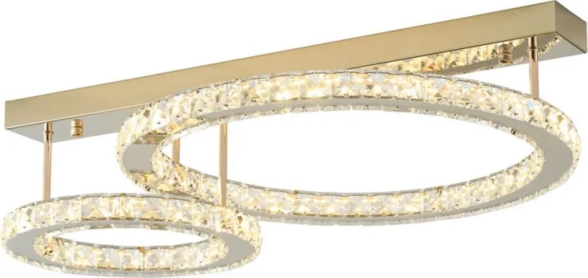 ZUMA LINE MX3713-2-3GT GIRONA Kristály Mennyezeti Lámpa Arany LED IP20