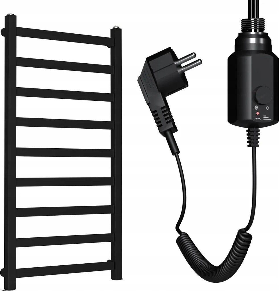 Vala 600/530 Elektromos Fűtőtest, Matt Fekete 300W Fekete Fűtőpatron