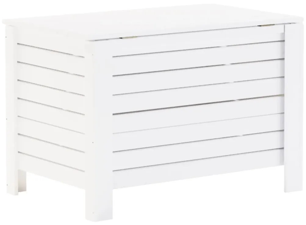 RANA fehér tömör fenyőfa tárolóláda fedéllel 100 x 49 x 54 cm
