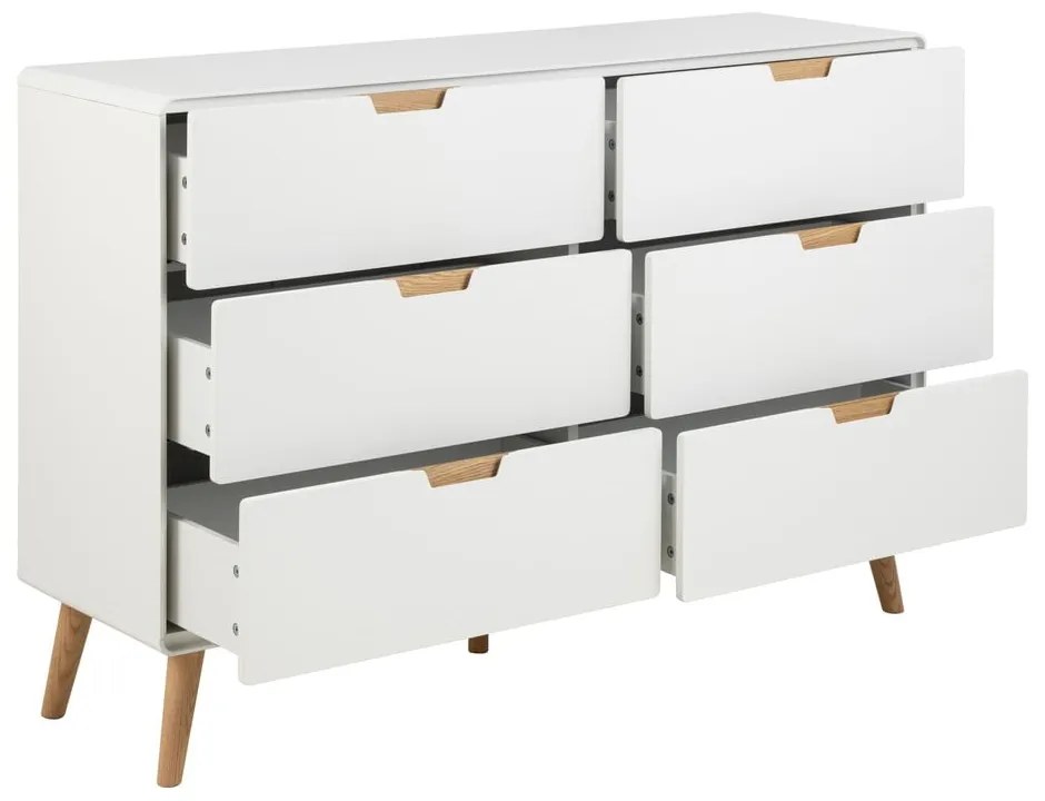 Fehér komód 135x90x40 cm Lowell – Actona