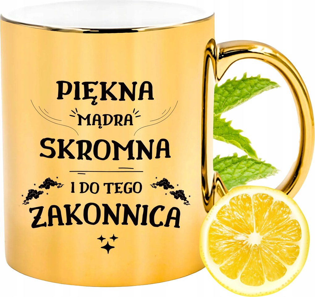 Arany csillogó bögre apácáknak ajándék fényképes nyomtatással