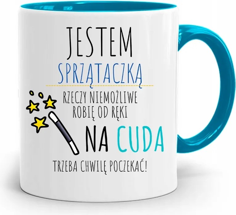 Takarítónőnek Kék Bögre Születésnapi Ajándék fényképes nyomtatással