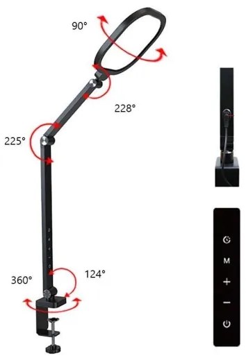 LED Dimmelhető érintős flexibilis asztali lámpa LED/15W/230V 3000-6500K CRI 96