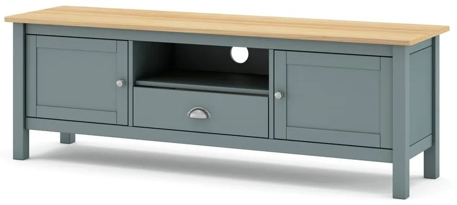Szürkészöld borovi fenyő TV-állvány 158x53x40 cm Misti – Marckeric
