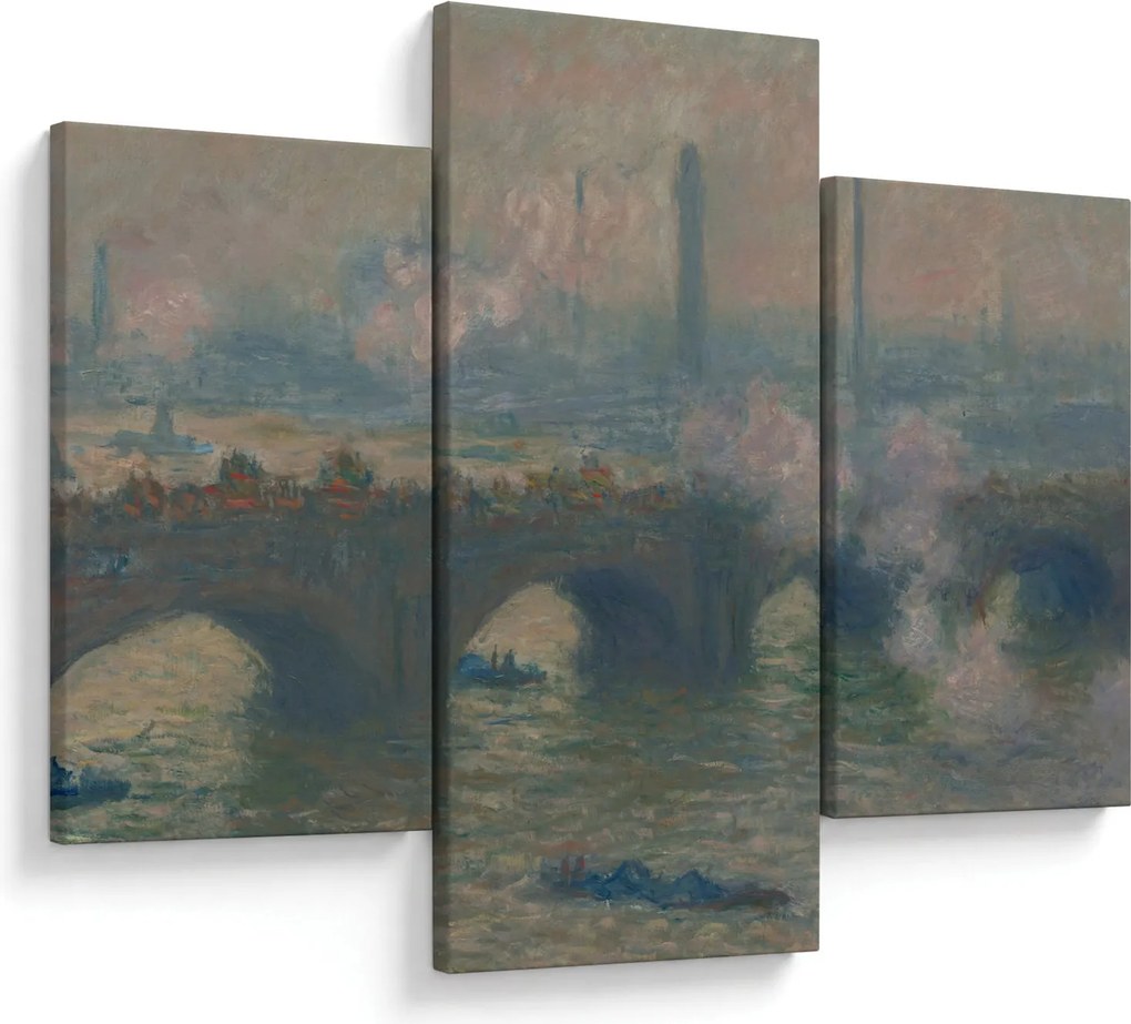Kép - Claude Monet, Waterloo Bridge, Gray Day, reprodukciók (90x60 cm)