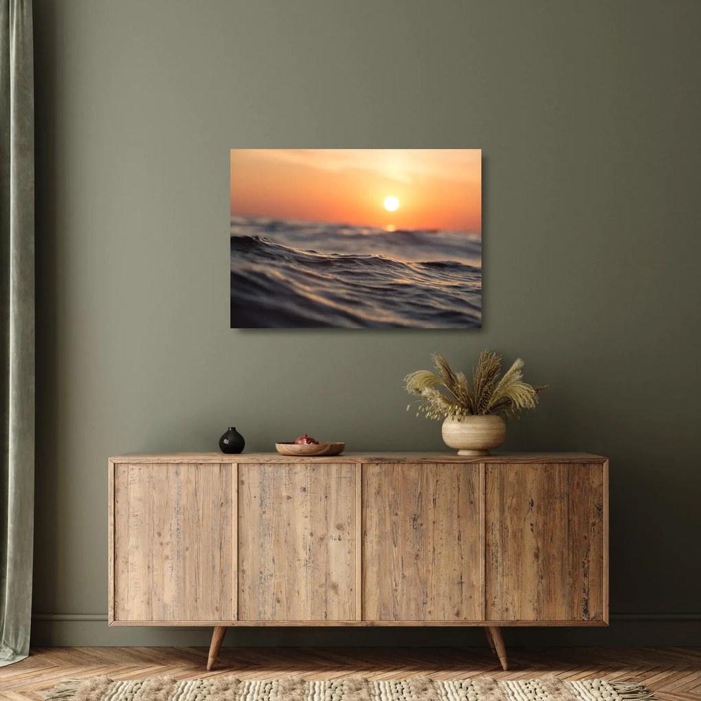 Tenger hullámai képe (üvegen) (70x50 cm)