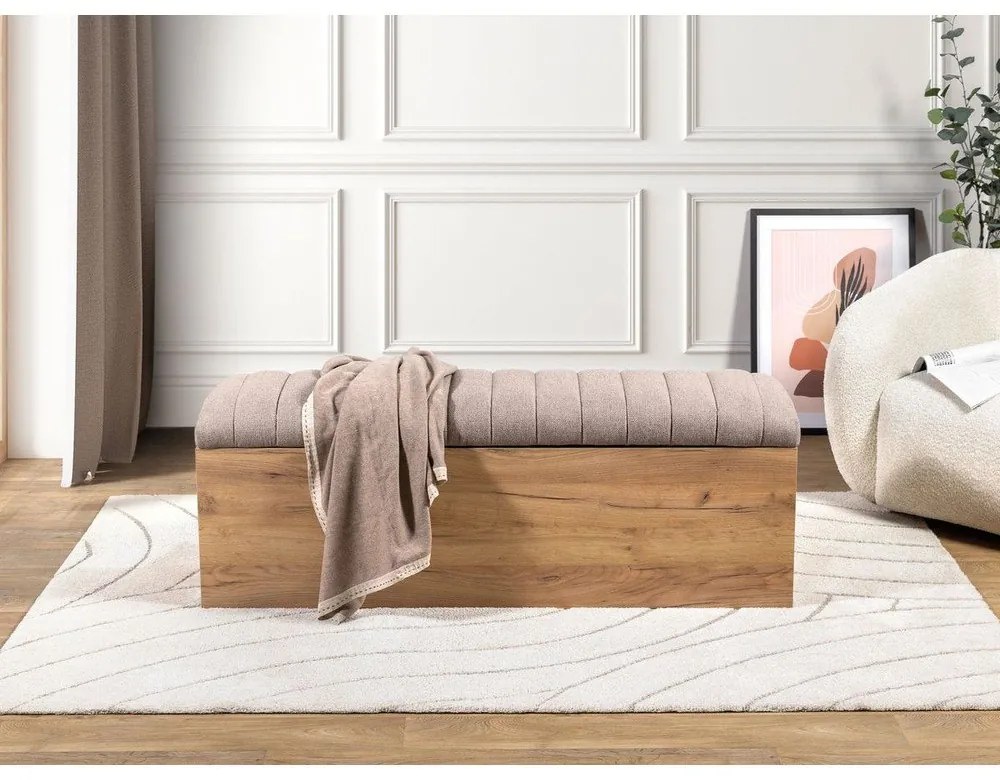 Bézs-natúr színű pad Oceane – Bobochic Paris