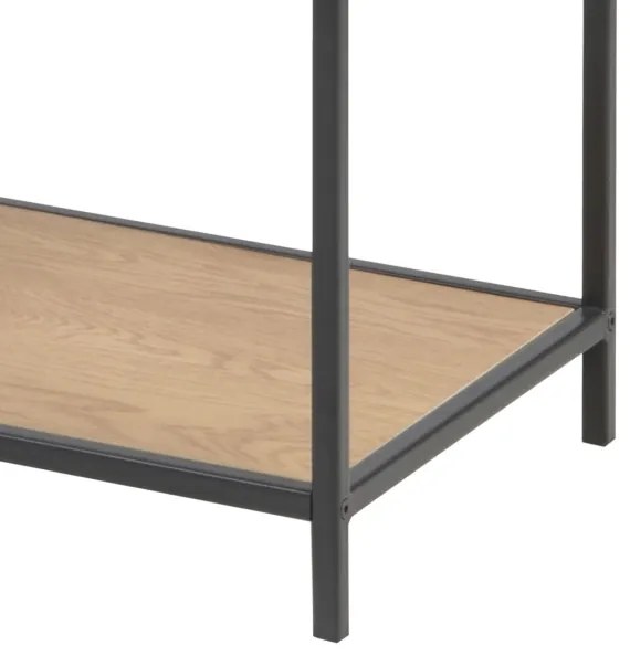 SARON tölgy/fekete könyvespolc