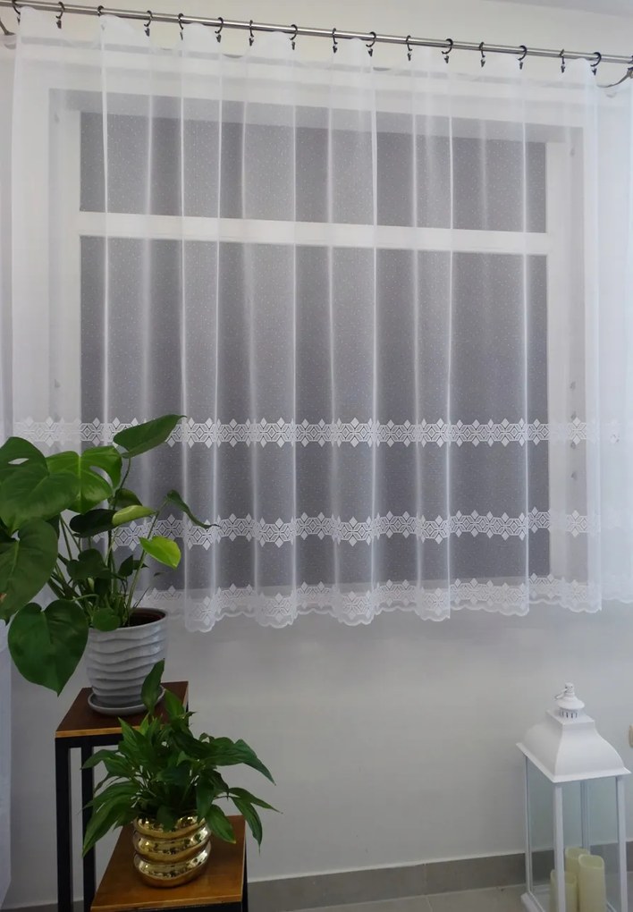 Mg Függöny 35645 Fehér 500x160cm kész, M szalaggal