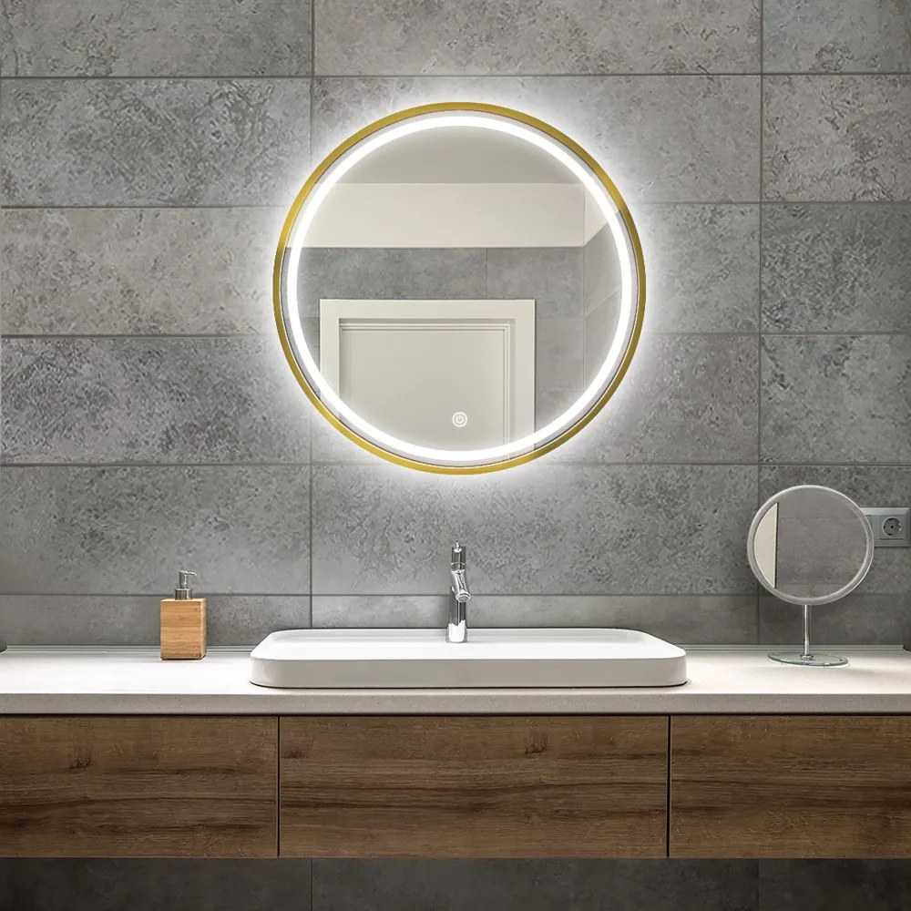 Universe Lighting Y201F-2 LED tükör - fényerő + színhőmérséklet szabályozás - Ø 60 cm