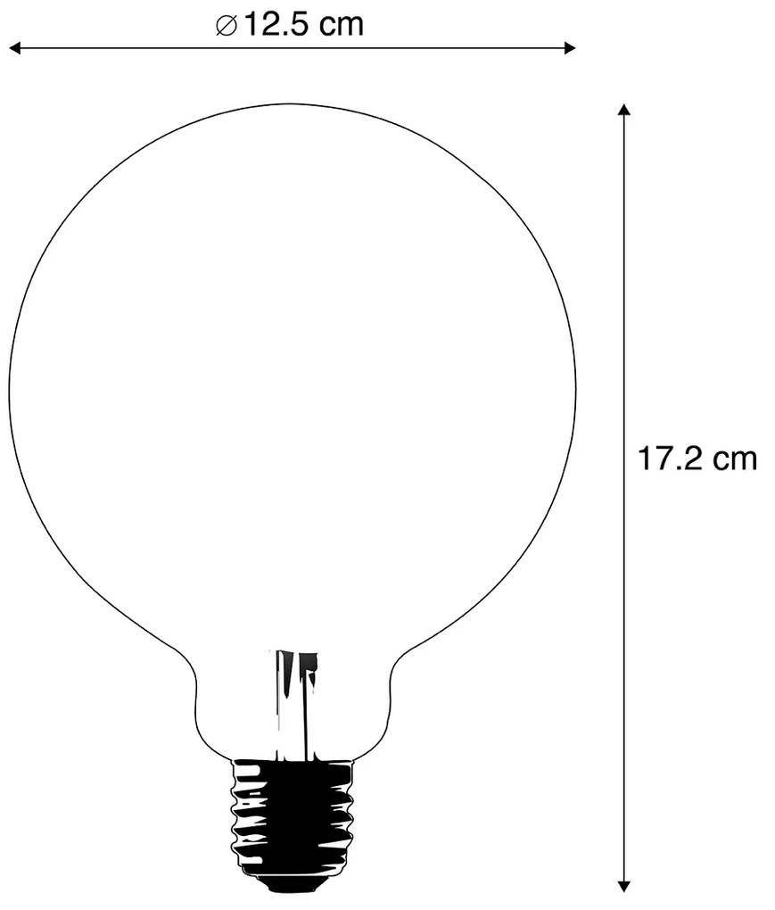 5 db-os okos E27 LED izzó szett G125 arany 4,9W 470lm 1800-4000K