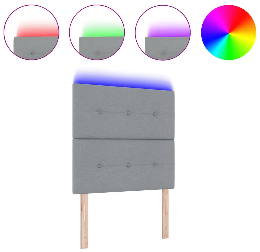 LED Fejtámla Fény Szürke 100 cm Szövet