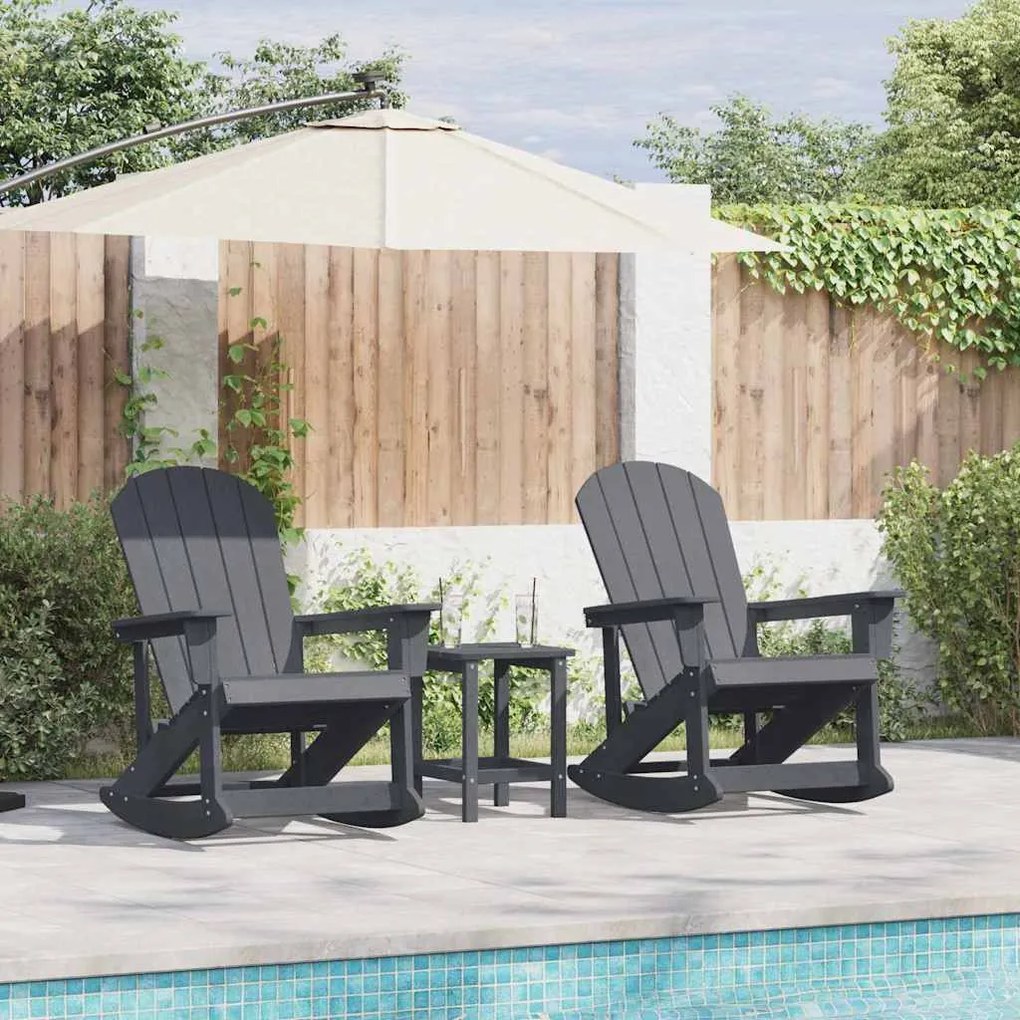 Adirondack hintás székek 2 pcs Világosszürke HDPE