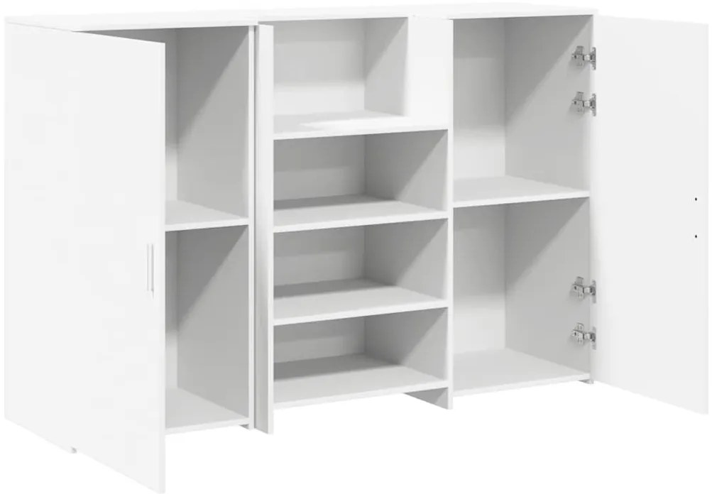 recepciós pult fehér 155x50x103,5 cm szerelt fa