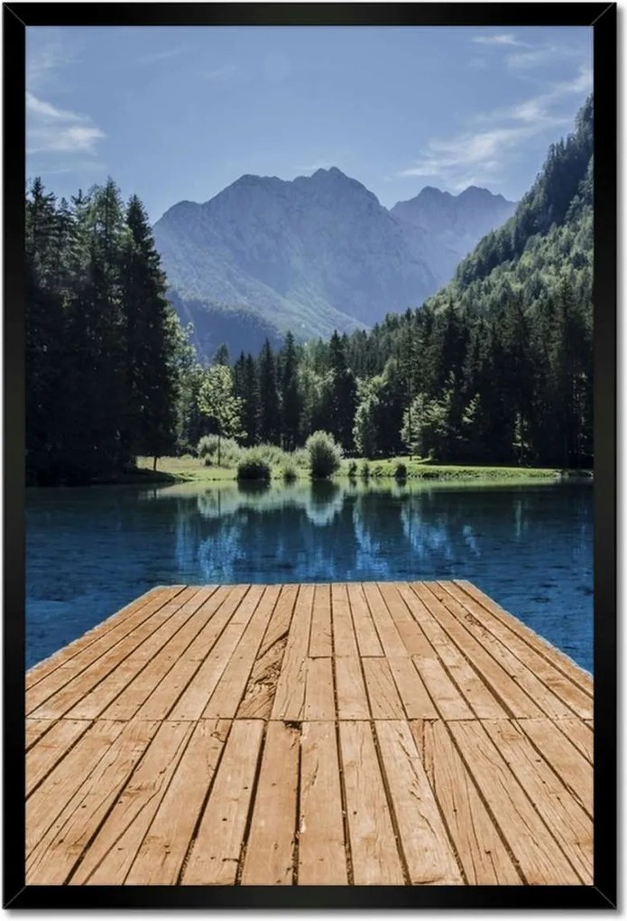 Poszterek keretben 40x60 Fa híd a hegyekben