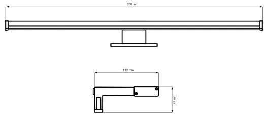 LED Fürdőszobai tükörmegvilágítás ELBA LED/12W/230V 4000K 60 cm IP44 króm