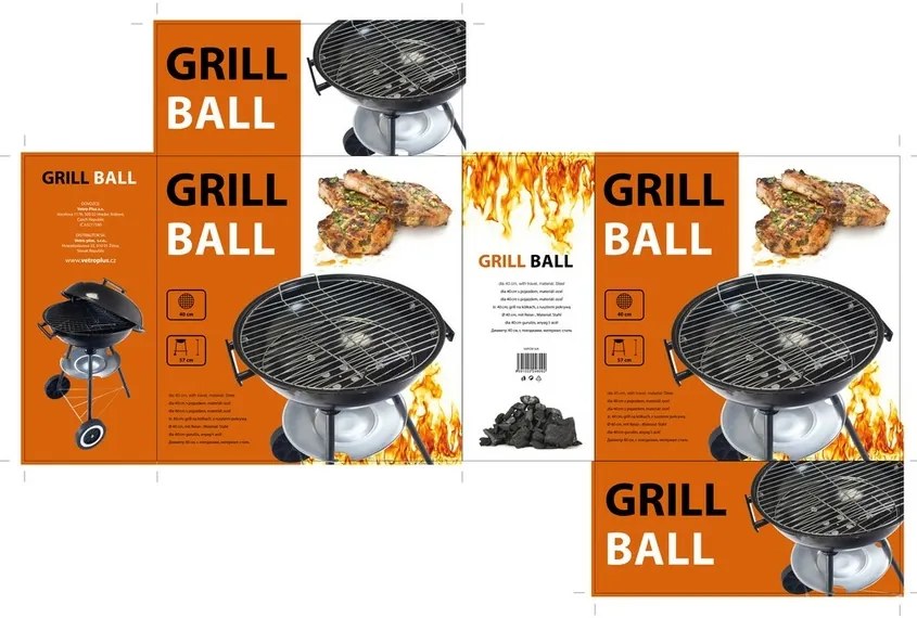 Ball kerti grillsütő